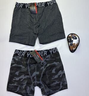 Youper Youth Baseball Cup Brief 2 Pack Large Compression Shorts NIP